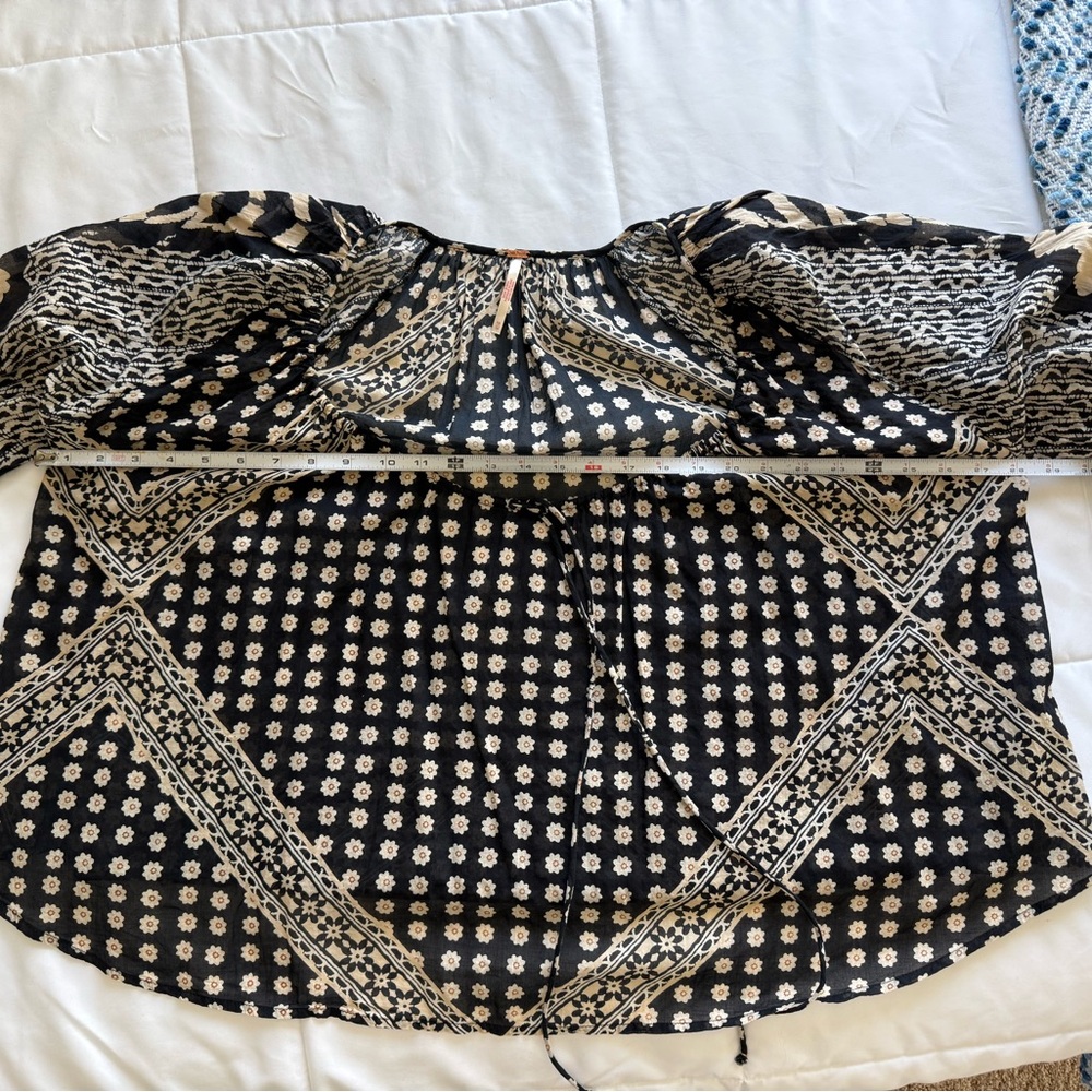Free People Elena Printed Top XSmall - Picture 7 of 7
